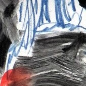 ohne titel, 2024, mischtechnik auf papier, 42x29,7 cm, copyright vg bildkunst + axel hptner